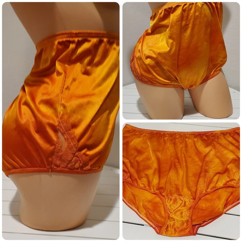 Vanity Fair Lace Nouveau Nylon Full Cut Panty Shiny Inferno Rainbow Shift 11/4XL
